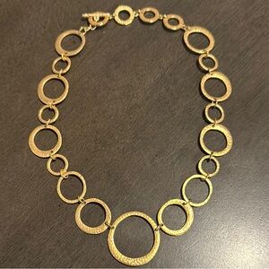 Premier Designs Hoop-De-Do Gold Circle Link Necklace